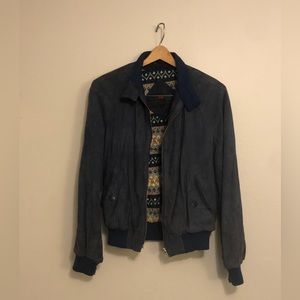 Rare Vintage Retro Suede Abercrombie & Fitch Bomber Jacket